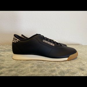 Reebok Princess Trainers Black w/Leopard NWT Size 10